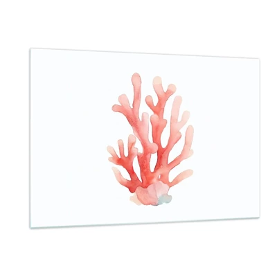 Glasbild - Bild auf glas - Korallenfarbene Koralle - 120x80 cm