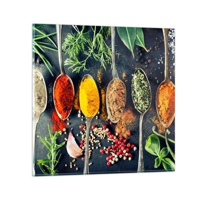 Glasbild - Bild auf glas - Kulinarische Magie - 70x70 cm