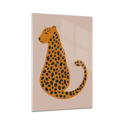 Glasbild - Bild auf glas - Leopardenmuster ist ein modisches Muster - 80x120 cm