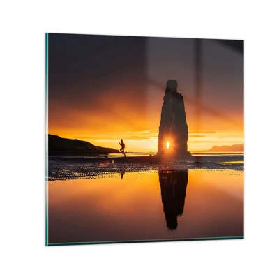 Glasbild - Bild auf glas - Nur du und die Natur - 30x30 cm