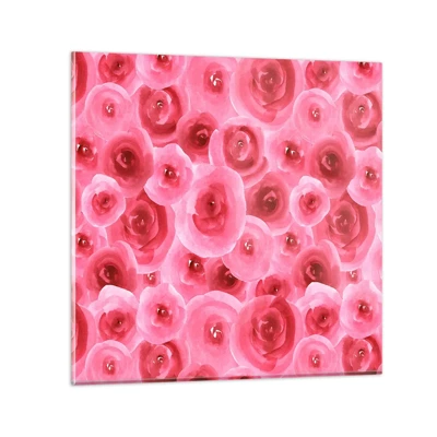 Glasbild - Bild auf glas - Oben und unten Rosen - 40x40 cm