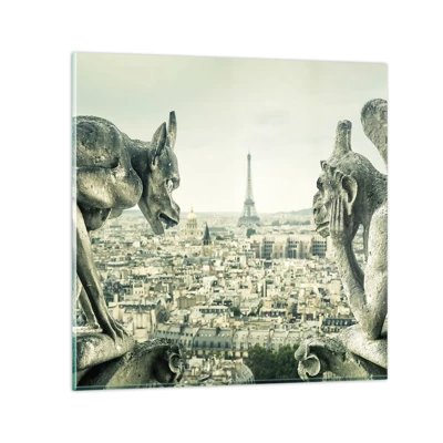 Glasbild - Bild auf glas - Pariser Plaudern - 30x30 cm