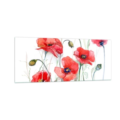 Glasbild - Bild auf glas - Polnische Blumen - 100x40 cm