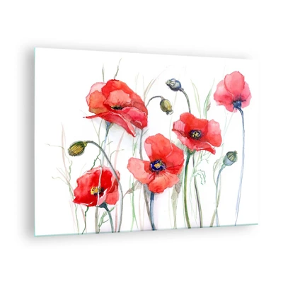 Glasbild - Bild auf glas - Polnische Blumen - 70x50 cm
