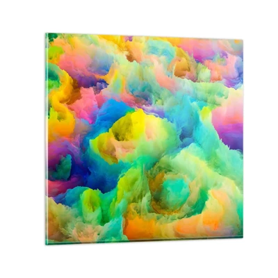 Glasbild - Bild auf glas - Regenbogen unten - 70x70 cm