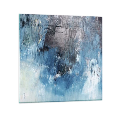 Glasbild - Bild auf glas - Rhapsodie in Blau - 60x60 cm