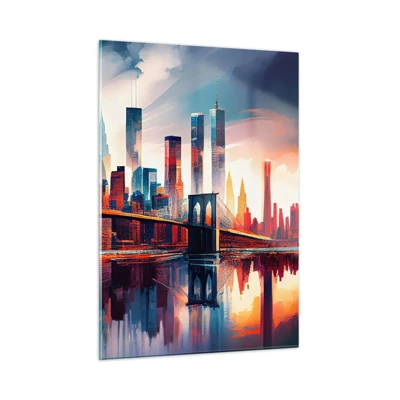 Glasbild - Bild auf glas - Traumhaftes New York - 50x70 cm