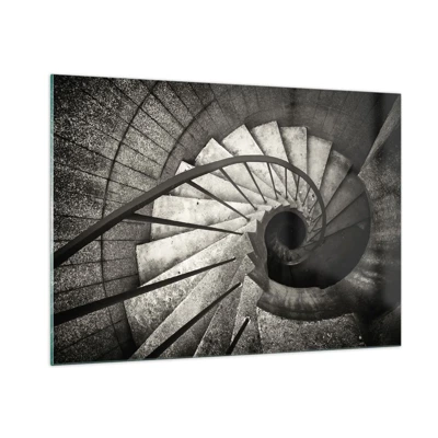 Glasbild - Bild auf glas - Treppe hoch, Treppe runter - 100x70 cm