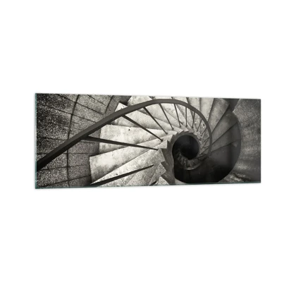 Glasbild - Bild auf glas - Treppe hoch, Treppe runter - 140x50 cm