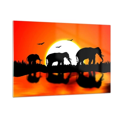 Glasbild - Bild auf glas - Und abends einen kleinen Drink trinken - 120x80 cm