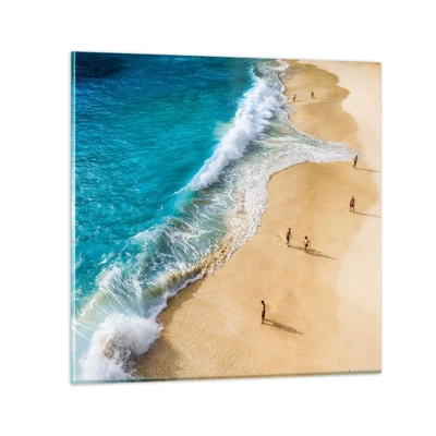 Glasbild - Bild auf glas - Und dann die Sonne, der Strand… - 60x60 cm