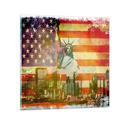 Glasbild - Bild auf glas - Viva Amerika! - 30x30 cm
