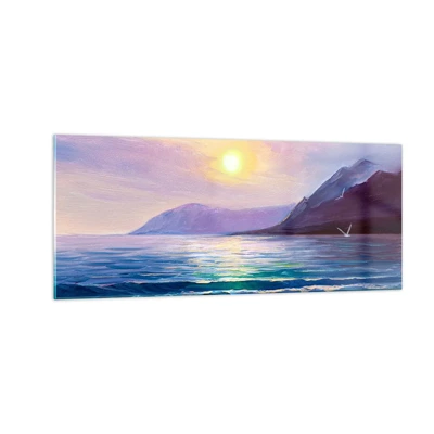 Glasbild - Bild auf glas - Wasser- und Luftkristall - 100x40 cm