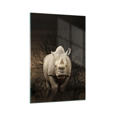 Glasbild - Bild auf glas - Weiß gegen die Natur - 70x100 cm
