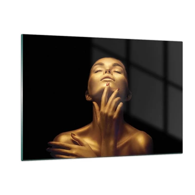 Glasbild - Bild auf glas - Wie goldene Seide - 120x80 cm