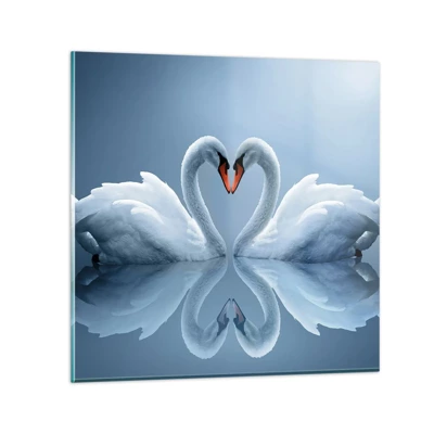 Glasbild - Bild auf glas - Zeit für die Liebe - 50x50 cm