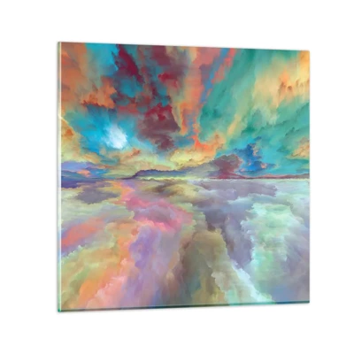 Glasbild - Bild auf glas - Zwei Himmel - 60x60 cm