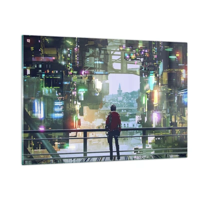 Glasbild - Bild auf glas - Zwei Welten - 120x80 cm