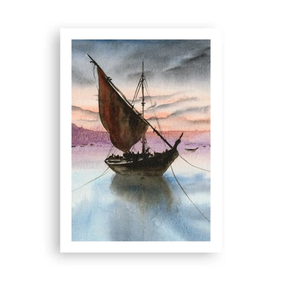 Poster - Abend am Hafen - 50x70 cm