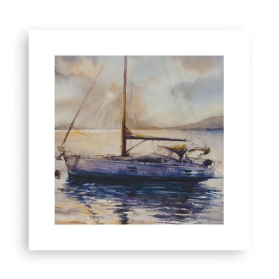 Poster - Abend in der Bucht - 30x30 cm