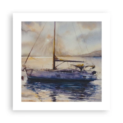 Poster - Abend in der Bucht - 40x40 cm