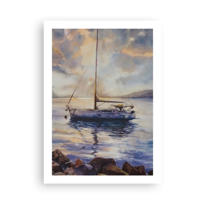 Poster - Abend in der Bucht - 50x70 cm