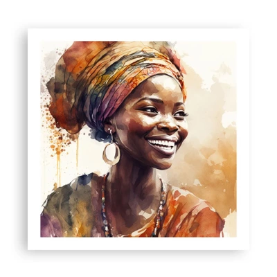 Poster - Afrikanische Königin - 60x60 cm