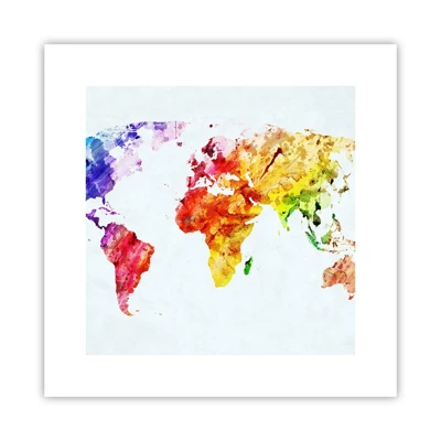 Poster - Alle Farben der Welt - 30x30 cm