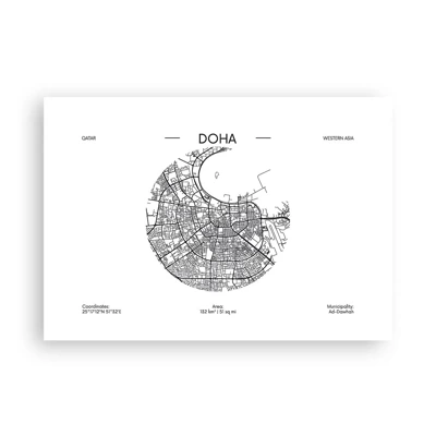 Poster - Anatomie von Doha - 100x70 cm