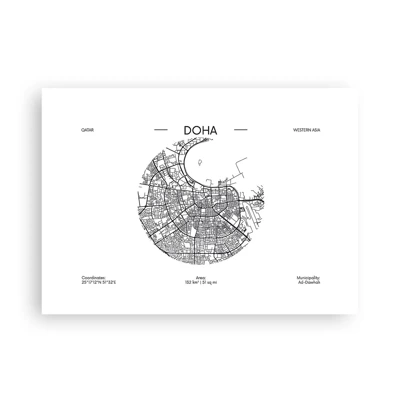 Poster - Anatomie von Doha - 70x50 cm