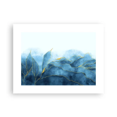 Poster - Blau im Gold - 40x30 cm