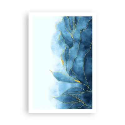 Poster - Blau im Gold - 61x91 cm