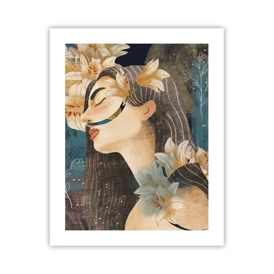 Poster - Ein Märchen über eine Prinzessin mit Lilien - 40x50 cm