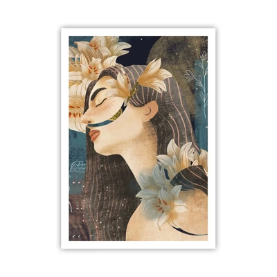 Poster - Ein Märchen über eine Prinzessin mit Lilien - 70x100 cm