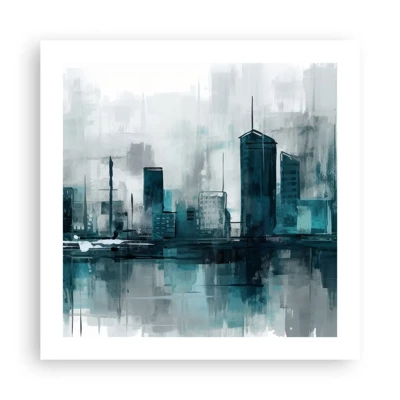 Poster - Eine Stadt in der Farbe des Regens - 50x50 cm