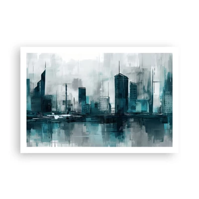 Poster - Eine Stadt in der Farbe des Regens - 91x61 cm