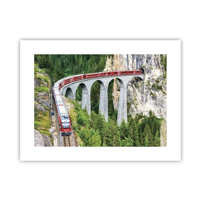 Poster - Eisenbahn für Bergblick - 40x30 cm