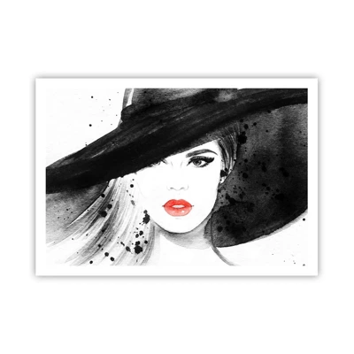 Poster - Frau in schwarz - 100x70 cm