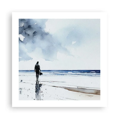 Poster - Gespräch mit dem Meer - 50x50 cm