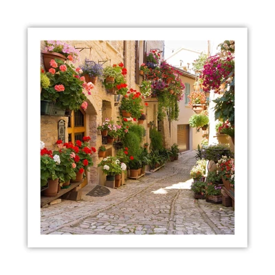 Poster - In der Flut Blumen - 60x60 cm