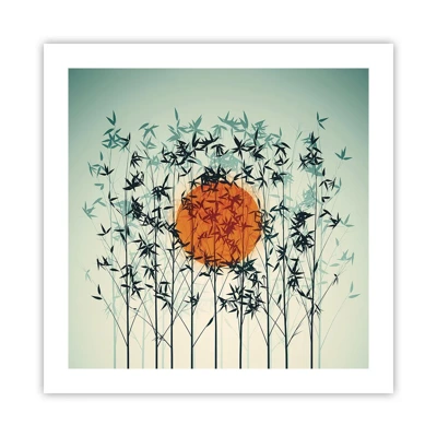 Poster - Japanische Sonne - 50x50 cm