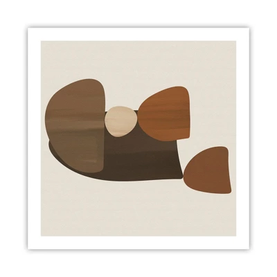 Poster - Komposition in Bronze - 60x60 cm