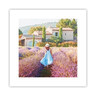 Poster - Lavendel Mädchen - 30x30 cm