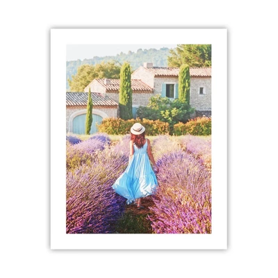 Poster - Lavendel Mädchen - 40x50 cm