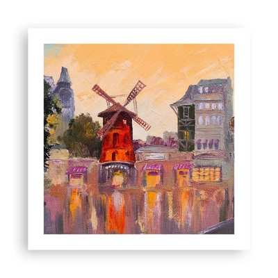 Poster - Pariser Ikonen – Moulin Rouge - 50x50 cm