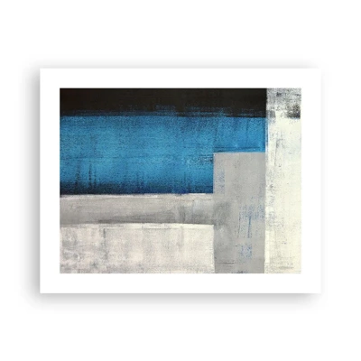 Poster - Poetische Komposition aus Grau und Blau - 50x40 cm