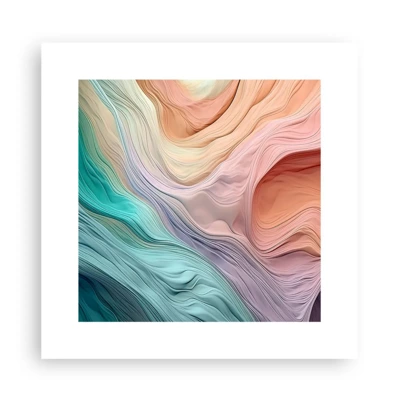 Poster - Regenbogenwelle - 30x30 cm