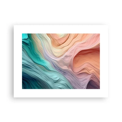 Poster - Regenbogenwelle - 40x30 cm