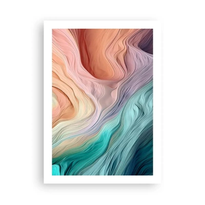 Poster - Regenbogenwelle - 50x70 cm