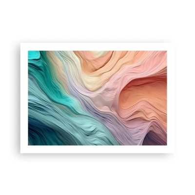 Poster - Regenbogenwelle - 70x50 cm